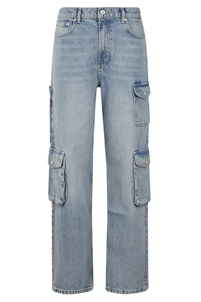 Moschino Pantalone 14 10 oz Denim In Fantasia Azzurro