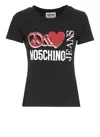Moschino Logo Print T-shirt In Black