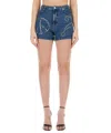 Moschino Denim Bermuda Shorts In Blue