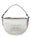 Moschino Hand Bag With Logo In Silver