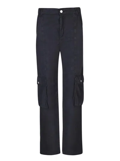 M05ch1n0 Jeans Straight Leg Pocket Detailed Cargo Trousers In Nero