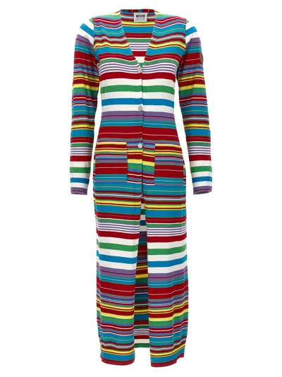 M05ch1n0 Jeans Striped Cardigan In Multicolour