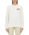 Moschino White Sweatshirt With Eye-catching Logo Design In White