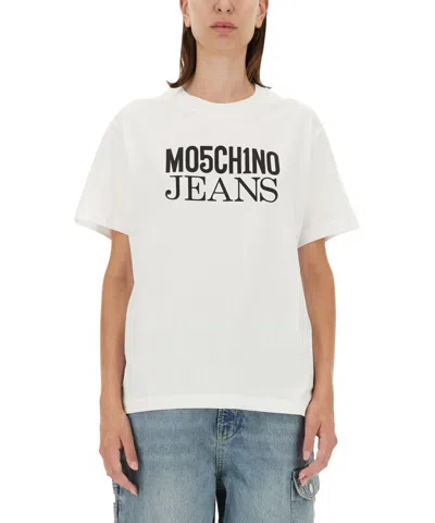 M05ch1n0 Jeans T-shirt In White