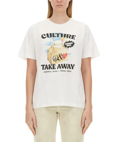 M05ch1n0 Jeans T-shirt In White