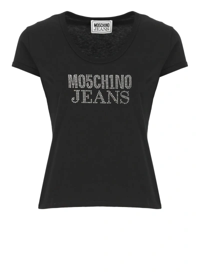 M05ch1n0 Jeans T-shirt With Logo In Black