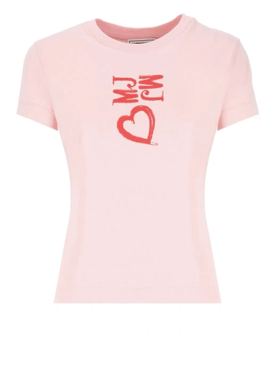 M05ch1n0 Jeans T-shirt With Logo In Pink