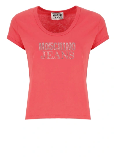 M05ch1n0 Jeans T-shirt With Logo In Pink