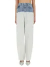 Moschino Two-colour Jeans In White