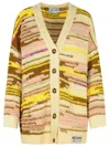 M05ch1n0 Jeans White Cotton Blend Cardigan In Ivory
