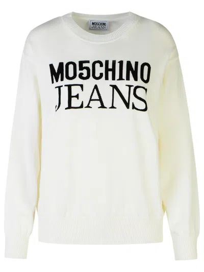 M05ch1n0 Jeans White Cotton Sweater
