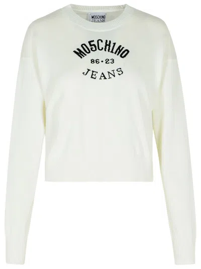 M05ch1n0 Jeans White Cotton Sweater