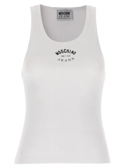 M05ch1n0 Jeans White Cotton Tank Top