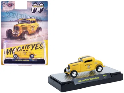 M2 1932 Ford Three-window Coupe "mooneyes" Yellow With Black Stripe Limited Edition To 4400 Pieces Worl