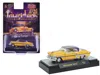 M2 1954 Chevrolet Bel Air "lowriders" Yellow Metallic With Stripes And Silver Stripes Top And White Int In Yellow