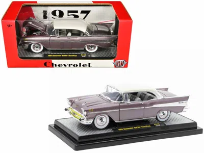 M2 1957 Chevrolet Bel Air Hardtop Purple Metallic With Crean Top Limited Edition To 6250 Pieces Worldwi