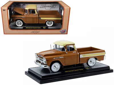 M2 1958 Chevrolet Apache Cameo Pickup Truck Brown With Beige Top Limited Edition To 5250 Pieces Worldwi In Multi