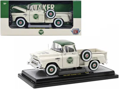 M2 1958 Gmc Stepside Pickup Truck Light Beige With Green Top "quaker State" Limited Edition To 6650 Pie