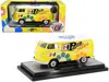 M2 1960 Volkswagen Delivery Van Yellow With Bright White Top And Flower Graphics "hurst Power Flowers"