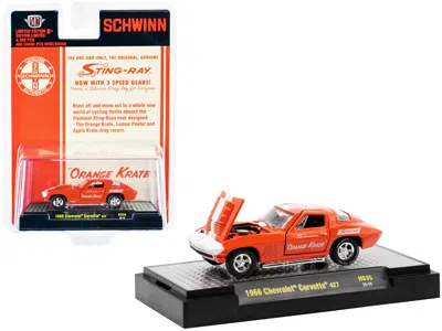 M2 1966 Chevrolet Corvette 427 #68 Orange With White Stripes And Graphics "schwinn Orange Krate" Limite