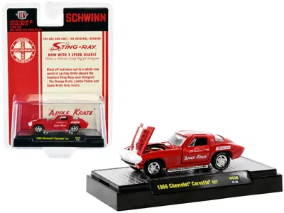 M2 1966 Chevrolet Corvette 427 #68 Red With White Stripes And Graphics "schwinn Apple Krate" Limited Ed