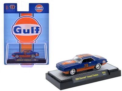 M2 1969 Chevrolet Camaro Custom #20 "gulf Oil" Dark Blue And Orange Limited Edition To 5500 Pieces Worl In Multi