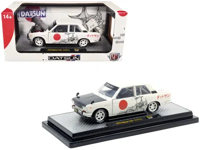 M2 1970 Datsun 510 Light Gray With Japanese Graphics Limited Edition To 4050 Pieces Worldwide 1/24 Diec