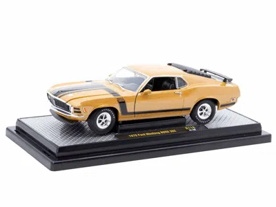 M2 1970 Ford Mustang Boss 302 Gold Metallic With Black Stripes Limited Edition To 6250 Pieces Worldwide