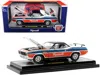 M2 1971 Plymouth Barracuda 440 Pearl White With Blue And Red Stripes And Black Top Limited Edition To 6