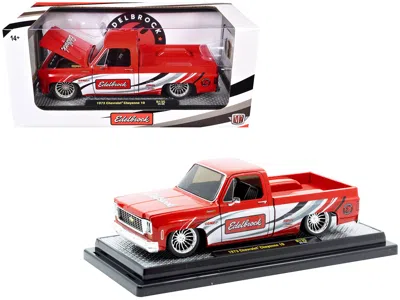 M2 1973 Chevrolet Cheyenne 10 Pickup Edelbrock Red W/ Graphics Limited Edition 7850 Pcs Worldwide 1/24 