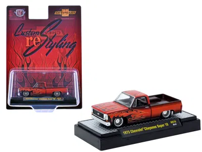M2 1973 Chevrolet Cheyenne Super 10 Pickup Truck "custom Re-styling" Red With Flame Graphics Limited Ed