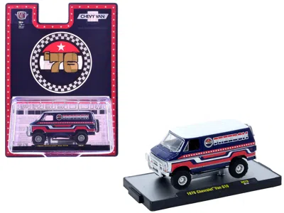 M2 1976 Chevrolet G10 Van "freedom '76" Dark Blue With White Top And Red And White Graphics Limited Edi