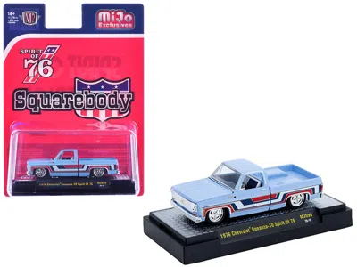 M2 1976 Chevrolet Silverado Bonanza-10 Pickup Truck "spirit Of '76" Light Blue With Red White And Blue 
