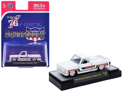 M2 1976 Chevrolet Silverado Bonanza-10 Pickup Truck "spirit Of '76" White With Blue And Red Graphics Li