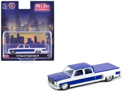 M2 1977 Chevrolet Cheyenne Super 30 Pickup Truck White And Blue "la" Limited Edition To 10560 Pieces Wo In Multi