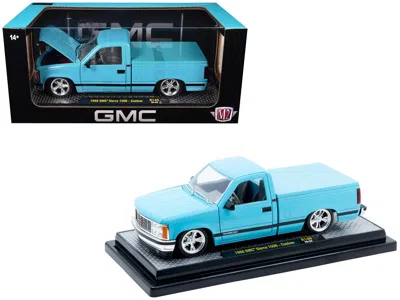 M2 1988 Gmc Sierra 1500 Custom Pickup Truck Light Blue With Black Stripes Limited Edition To 9250 Piece