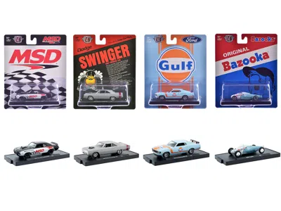 M2 Auto-drivers Set Of 4 Pieces In Blister Packs Release 131 Limited Edition To 7500 Pieces Worldwide 1 In Multi