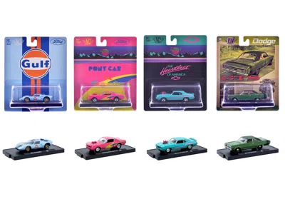 M2 Auto-drivers Set Of 4 Pieces In Blister Packs Release S07 Limited Edition To 7500 Pieces Worldwide 1 In Multi