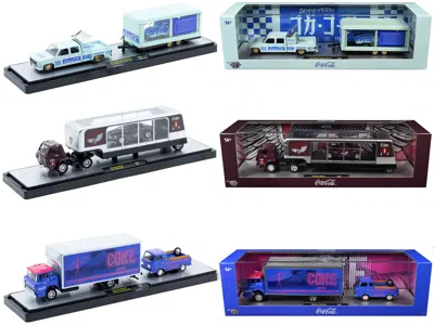 M2 Auto Haulers "coca-cola" Set Of 3 Pieces Release 42 Limited Edition To 8200 Pieces Worldwide 1/64 In Multi