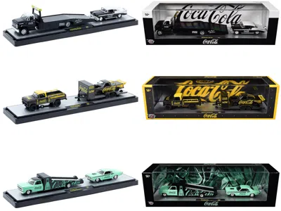 M2 Auto Haulers "coca-cola" Set Of 3 Pieces Release 48 Limited Edition To 4800 Pieces Worldwide 1/64 Di