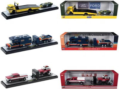 M2 Auto Haulers Set Of 3 Trucks Release 100 Limited Edition To 9600 Pieces Worldwide 1/64 Diecast Model