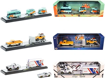 M2 Auto Haulers Set Of 3 Trucks Release 85 Limited Edition To 9600 Pieces Worldwide 1/64 Diecast Models In Multi