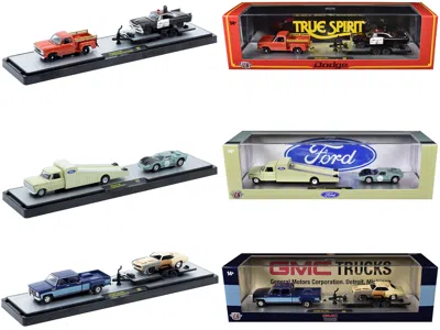M2 Auto Haulers Set Of 3 Trucks Release 89 Limited Edition To 8000 Pieces Worldwide 1/64 Diecast Models In Multi