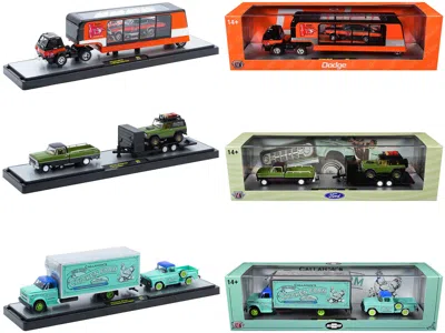 M2 Auto Haulers Set Of 3 Trucks Release 91 Limited Edition To 8000 Pieces Worldwide 1/64 Diecast Model  In Multi