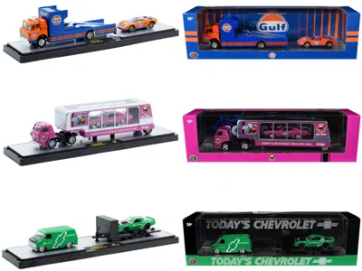 M2 Auto Haulers Set Of 3 Trucks Release 94 Limited Edition To 6000 Pieces Worldwide 1/64 Diecast Models