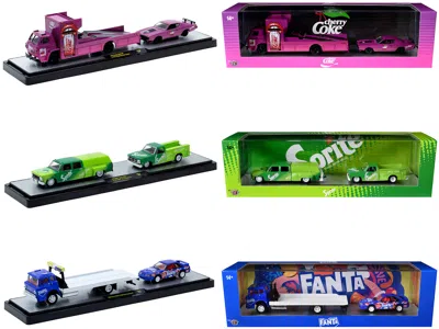 M2 Auto Haulers "soda" Set Of 3 Pieces Release 44 Limited Edition To 5750 Pieces Worldwide 1/64 Diecast