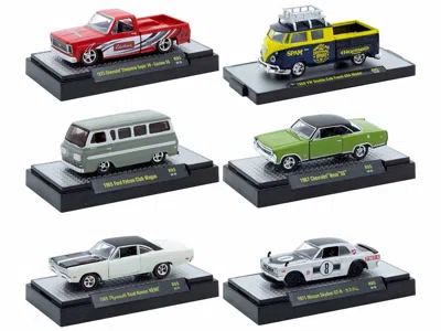 M2 Auto Meets Set Of 6 Cars In Display Cases Release 85 Limited Edition 1/64 Diecast Model Cars By  M In Multi