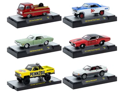 M2 Auto Meets Set Of 6 Cars In Display Cases Release 87 Limited Edition 1/64 Diecast Model Cars By  M In Multi