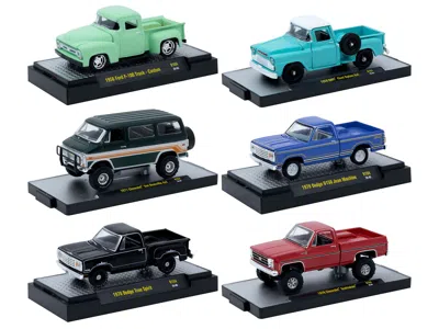 M2 Auto-thentics 6 Piece Set Release 104 In Display Cases Limited Edition 1/64 Diecast Model Cars