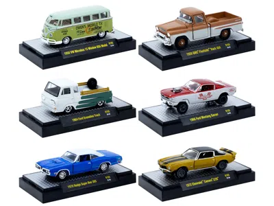 M2 Auto-thentics 6 Piece Set Release 105 In Display Cases Limited Edition 1/64 Diecast Model Cars By  In Multi